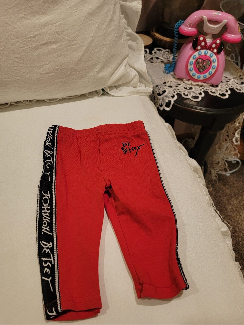 Betsey Johnson Baby pants with Black Branded Side